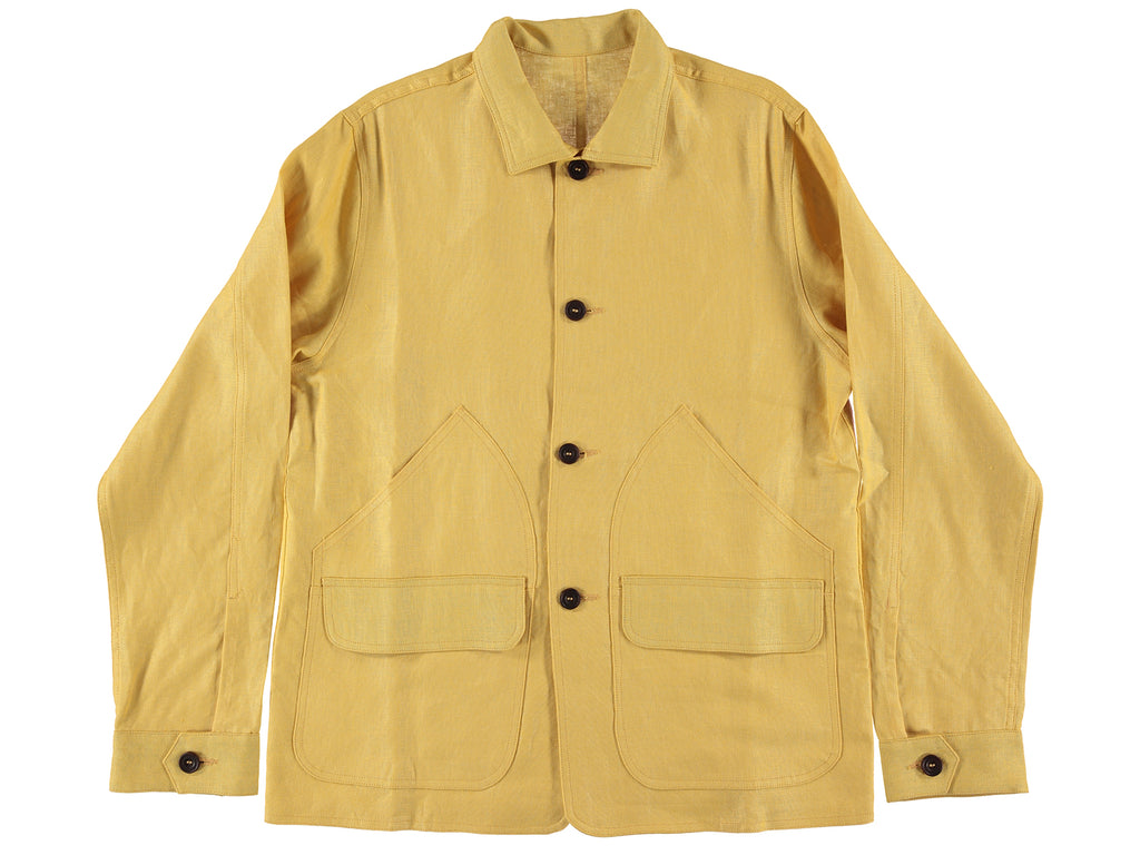 EP3 Readers Jacket Celandine Yellow Linen – enpassantnyc