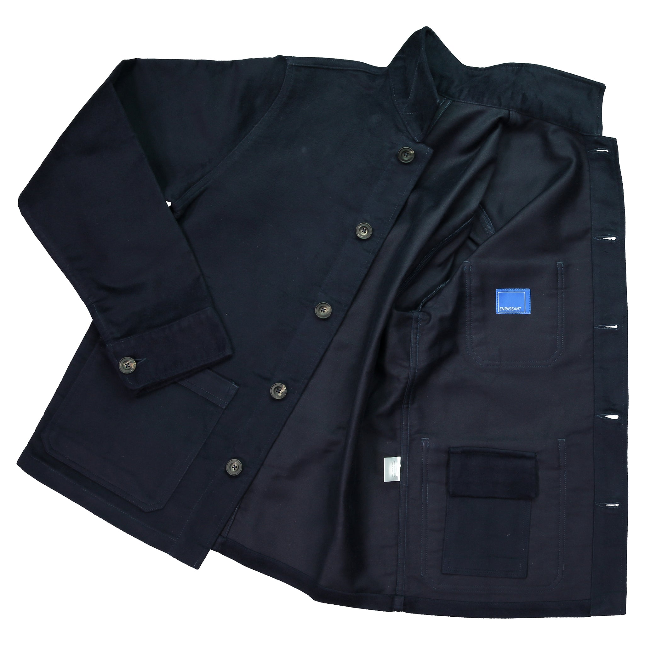 EP2 Workmans Jacket Navy Moleskin – enpassantnyc